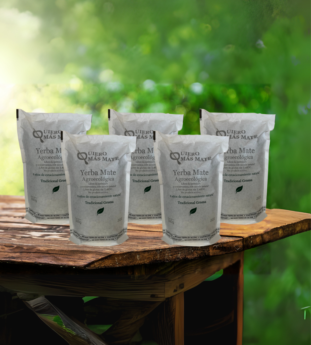 Yerba Agroecológica Tradicional Gruesa 500gr (5 unidades)