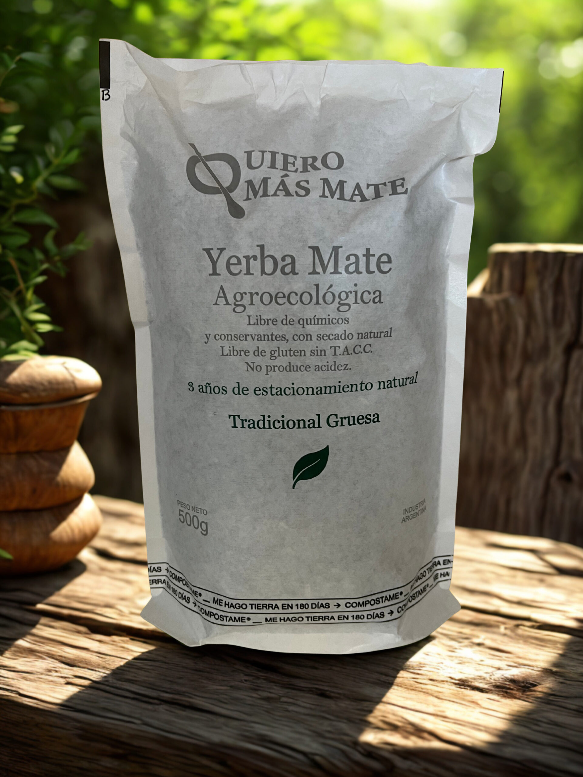 Yerba Agroecológica Tradicional Gruesa 500gr