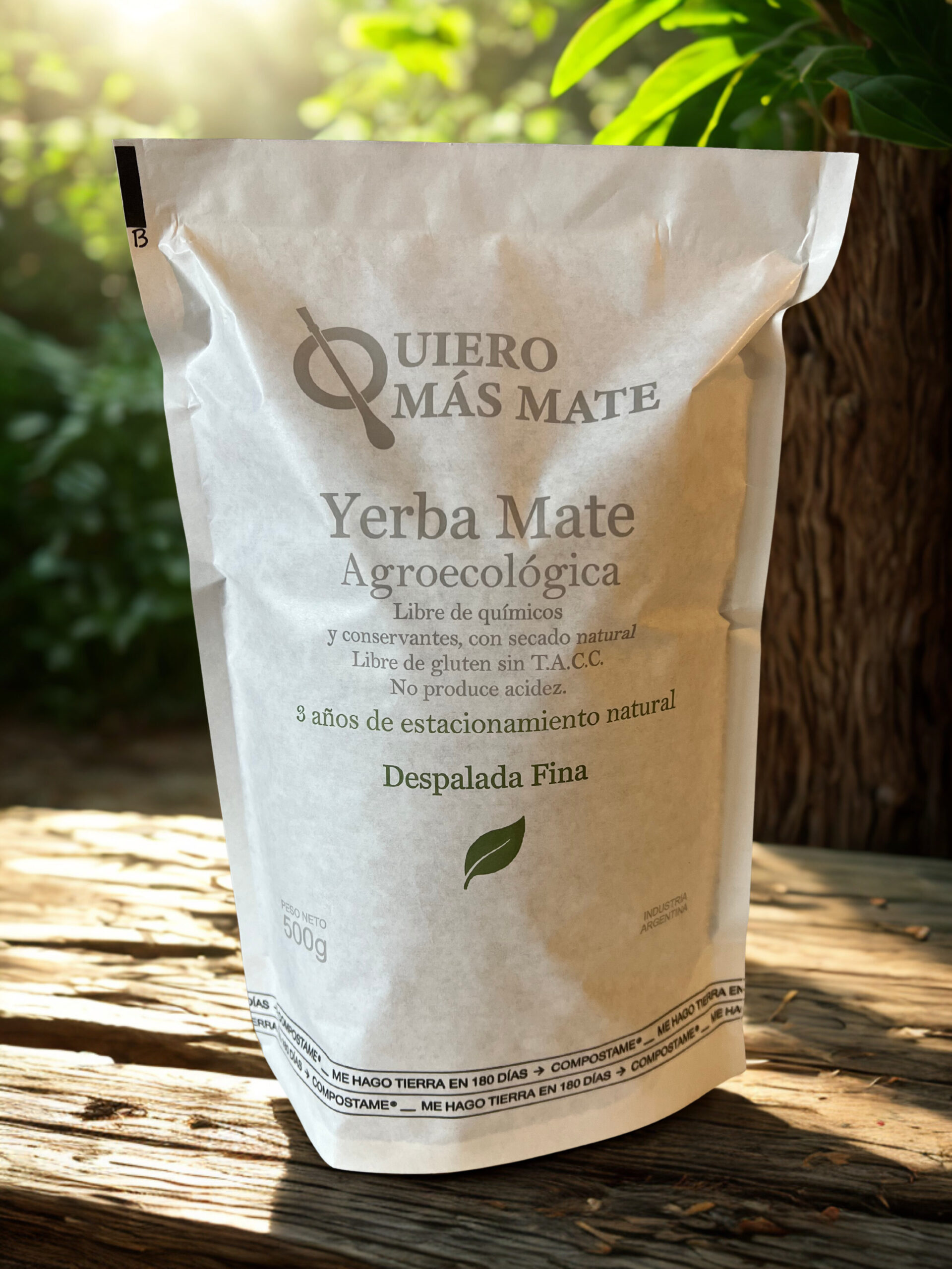Yerba Agroecológica Despalada Fina 500gr
